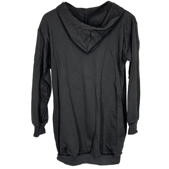 Auxo Collection Black Hoodie Long-Sleeved Dress w/Pockets Women's Small NWT - Picture 7 of 7